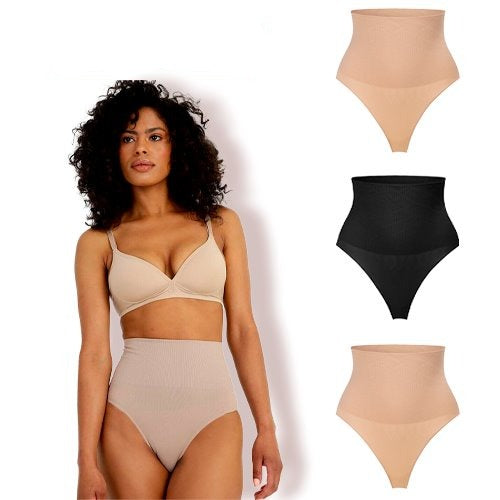 Compre 1 Leve 3 - Calcinha Modeladora Fitness LIF24 - Compre 1 Leve 3 - Calcinha Modeladora Fitness Casa Tech 2 Bege + 1 Preto P 