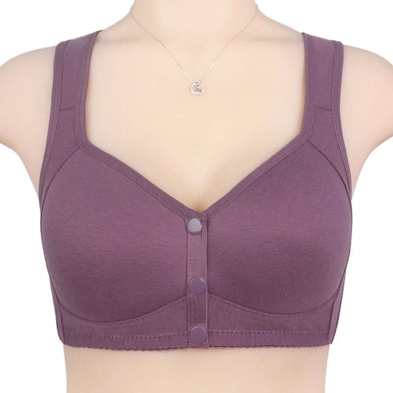 Compre 1 Leve 3 - Sutiã com Fecho Frontal LIF26 - Compre 1 Leve 3 - Sutiã com Fecho Frontal Casa Tech 01 Preto + 01 Roxo + 01 Rosa 42 