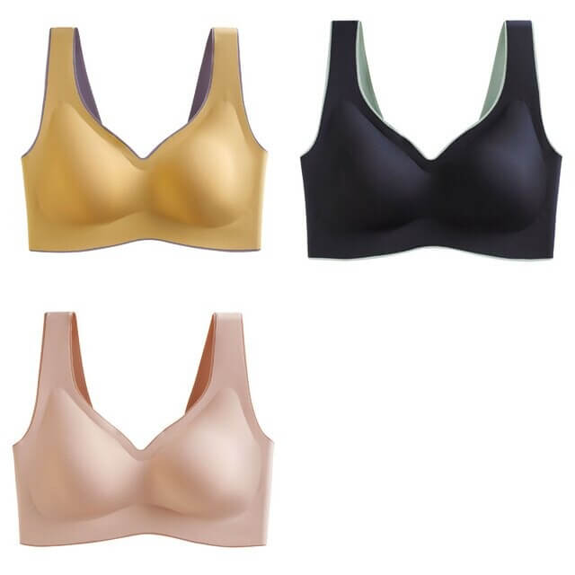 COMPRE 1 LEVE 3 - Sutiã Confort Slim G5P8 - Kit Sutiã Confort Slim - COMPRE 1 LEVE 3 Casa Tech Loja Amarelo-Preto-Bege P 