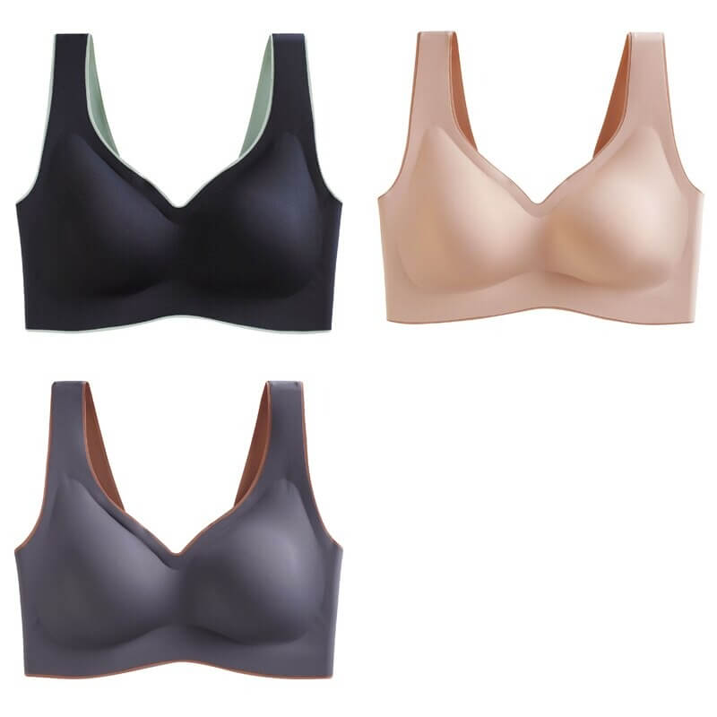 COMPRE 1 LEVE 3 - Sutiã Confort Slim G5P8 - Kit Sutiã Confort Slim - COMPRE 1 LEVE 3 Casa Tech Loja Preto-Bege-cinza P 