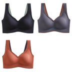 COMPRE 1 LEVE 3 - Sutiã Confort Slim G5P8 - Kit Sutiã Confort Slim - COMPRE 1 LEVE 3 Casa Tech Loja Preto-Cinza-Vermelho P 
