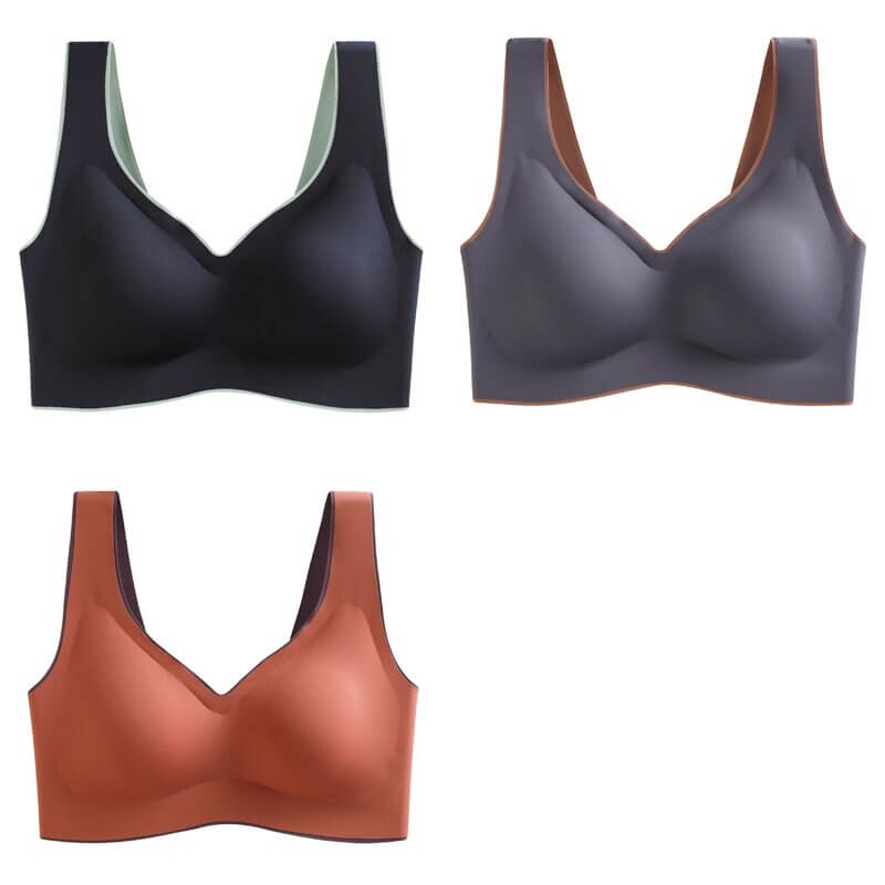 COMPRE 1 LEVE 3 - Sutiã Confort Slim G5P8 - Kit Sutiã Confort Slim - COMPRE 1 LEVE 3 Casa Tech Loja Preto-Cinza-Vermelho P 