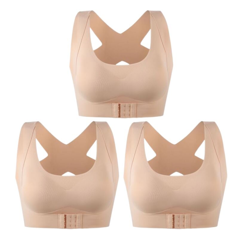 COMPRE 1 LEVE 3 - Sutiã Corretor de Postura Modelador LIF06 - COMPRE 1 LEVE 3 - Sutiã Corretor de Postura Modelador Casa Tech 3 Beges PP 