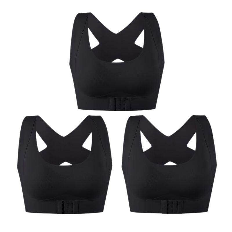 COMPRE 1 LEVE 3 - Sutiã Corretor de Postura Modelador LIF06 - COMPRE 1 LEVE 3 - Sutiã Corretor de Postura Modelador Casa Tech 3 Pretos PP 