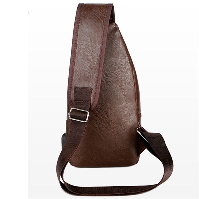 Compre um Leve Dois - Bolsa Masculina Transversal de Couro MBM06 - Compre um Leve Dois - Bolsa Masculina Transversal de Couro Casa Tech Loja 