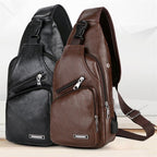 Compre um Leve Dois - Bolsa Masculina Transversal de Couro MBM06 - Compre um Leve Dois - Bolsa Masculina Transversal de Couro Casa Tech Loja 
