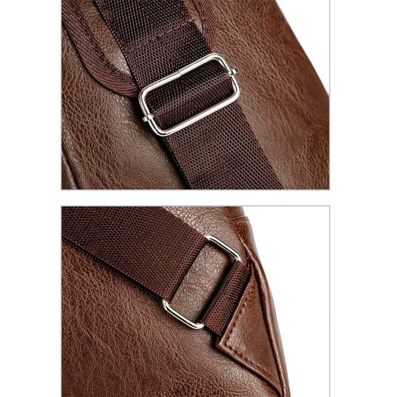 Compre um Leve Dois - Bolsa Masculina Transversal de Couro MBM06 - Compre um Leve Dois - Bolsa Masculina Transversal de Couro Casa Tech Loja 