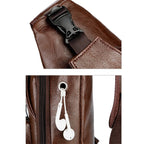 Compre um Leve Dois - Bolsa Masculina Transversal de Couro MBM06 - Compre um Leve Dois - Bolsa Masculina Transversal de Couro Casa Tech Loja 
