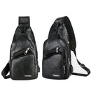 Compre um Leve Dois - Bolsa Masculina Transversal de Couro MBM06 - Compre um Leve Dois - Bolsa Masculina Transversal de Couro Casa Tech Loja Preto 