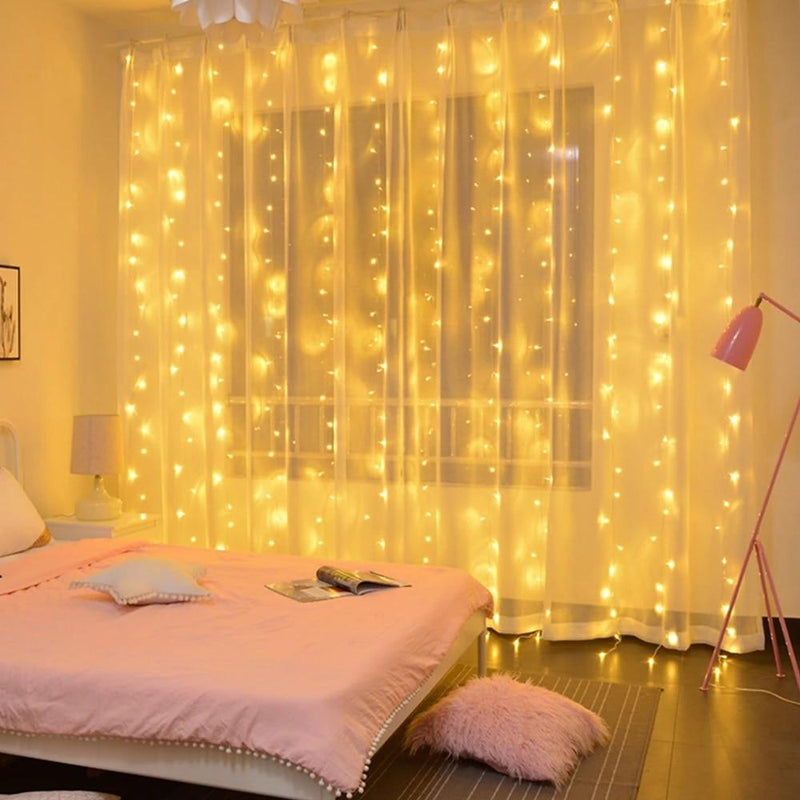 Cortina com Luzes de Led e Controle Remoto G3P21 CORTINA DE LED Casa Tech Loja 1 m x 3 m 100 LED 