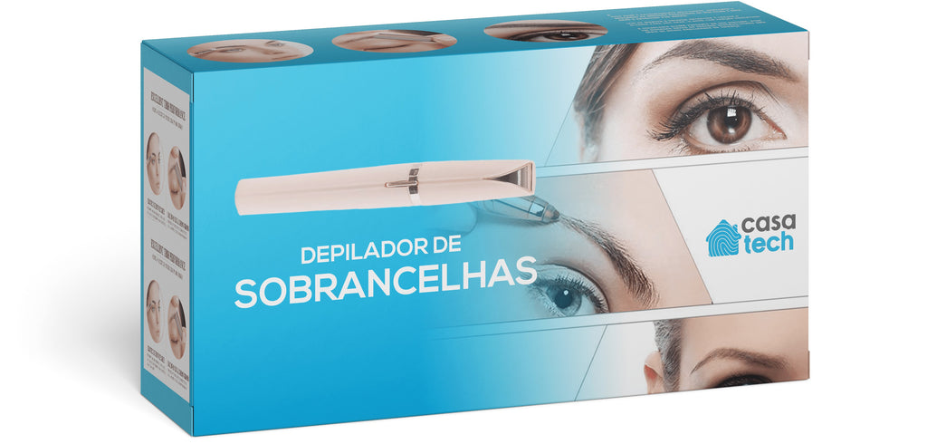 Depilador de Sobrancelha - Caneta depiladora de sobrancelhas CEB09 - Depilador de Sobrancelha - Caneta depiladora de sobrancelhas Casa Tech Rosa 