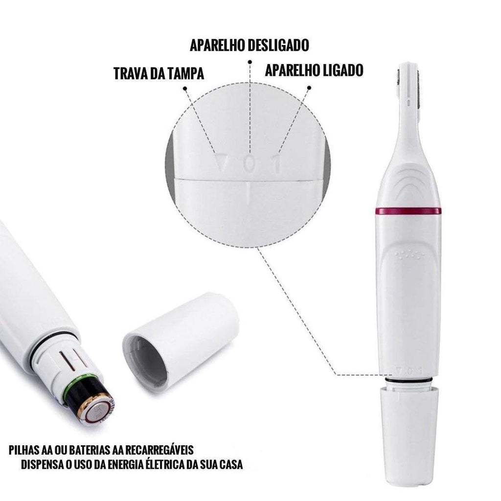 Depilatta 5 em 1 - Depiladora Feminina Multifuncional G3P8 - Depilador 5 em 1 Casa Tech Loja 