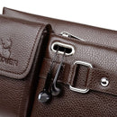 Elegance Man Bolsa de Cintura - Couro Legítimo G5P10 - Elegance Man Bolsa de Cintura - Couro Legítimo Casa Tech Loja 