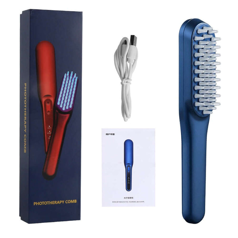 Escova a Laser – Terapia para Crescimento Capilar HairRise™ G6P20 - Escova a Laser – Terapia para Crescimento Capilar HairRise™ Casa Tech Loja Azul 