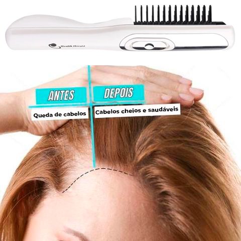 Escova Alisadora Ultra Hair - Massagem a Laser para Crescimento Capilar G3P19 - Escova Ultra Hair Casa Tech Loja 