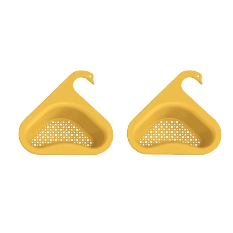 Filtro de Pia de Silicone Ergonômico (Cisne Drain) COZ08 - Filtro de Pia de Silicone Ergonômico (Cisne Drain) Casa Tech Loja Amarelo 2 unidades 