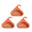 Filtro de Pia de Silicone Ergonômico (Cisne Drain) COZ08 - Filtro de Pia de Silicone Ergonômico (Cisne Drain) Casa Tech Loja Laranja 3 unidades 