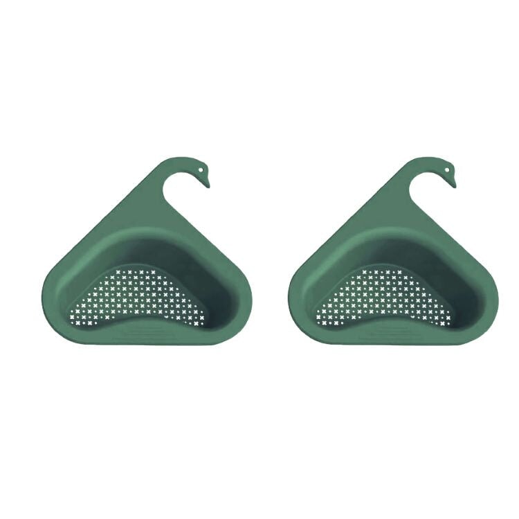 Filtro de Pia de Silicone Ergonômico (Cisne Drain) COZ08 - Filtro de Pia de Silicone Ergonômico (Cisne Drain) Casa Tech Loja Verde 2 unidades 