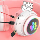 Fone de Ouvido Orelha de Gatinho com Led - Headphone Casa Tech 