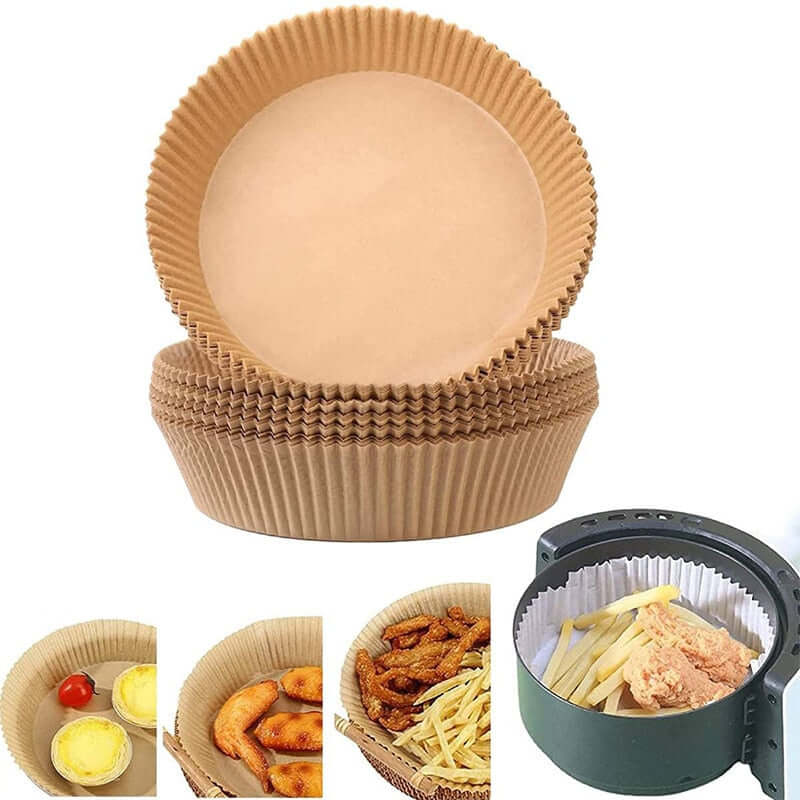Forro de Papel de Pergaminho à Prova de Óleo Protetor Descartável Antiaderente Absorvente Para Air Fryer G7P19 - Forro de Papel de Pergaminho à Prova de Óleo Protetor Descartável Antiaderente Absorvente Para Air Fryer Casa Tech Loja 