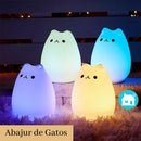 Gato Abajur - Luminária que Troca de Cor com Sensor de Toque G1P36 - Gato Abajur Casa Tech Loja 