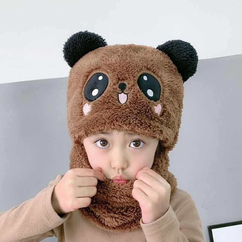 Gorro de Frio Infantil Panda G8P10 Casa Tech Loja Marrom 