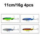 Iscas Artificiais para Pesca FishingPro UTI14 - Iscas Artificiais para Pesca FishingPro Casa Tech Loja 4 peças - Verde/Cinza/Azul/Laranja 