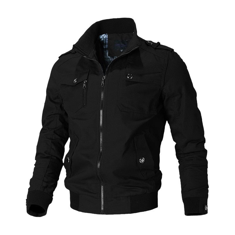 Jaqueta Aviador Masculina JCM25 - Jaqueta Aviador Masculina FAVOCENT Preto P 