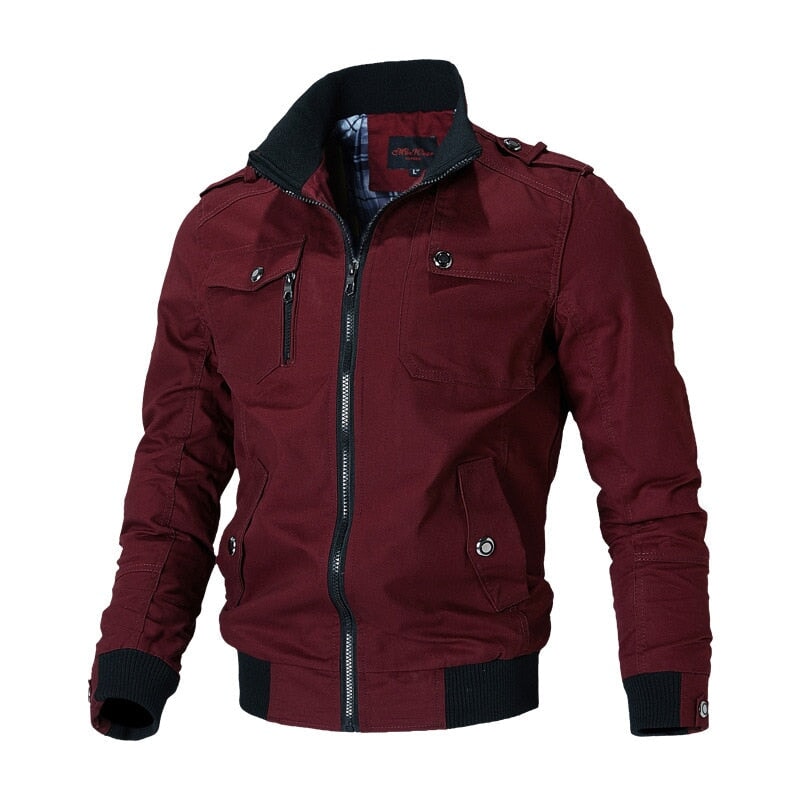 Jaqueta Aviador Masculina JCM25 - Jaqueta Aviador Masculina FAVOCENT Vinho P 