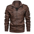 Jaqueta de Couro Legítimo Premium - LBL G10P14 - Jaqueta de Couro Legítimo Premium - LBL Casa Tech Loja Marrom sem Capuz P 