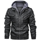 Jaqueta de Couro Legítimo Premium - LBL G10P14 - Jaqueta de Couro Legítimo Premium - LBL Casa Tech Loja Preto com Capuz P 