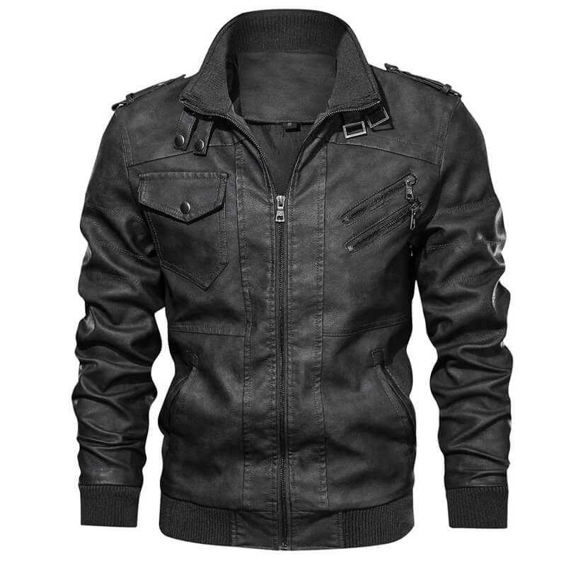 Jaqueta de Couro Legítimo Premium - LBL G10P14 - Jaqueta de Couro Legítimo Premium - LBL Casa Tech Loja Preto sem Capuz P 