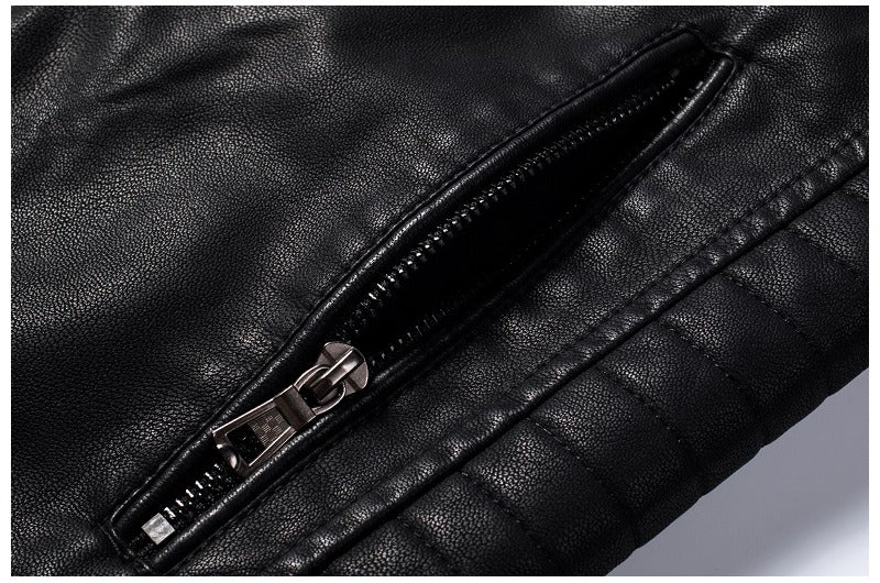 Jaqueta de Couro Masculina Casual JQM01 - Jaqueta de Couro Masculina Casual Casa Tech Loja 