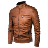 Jaqueta de Couro Masculina Casual