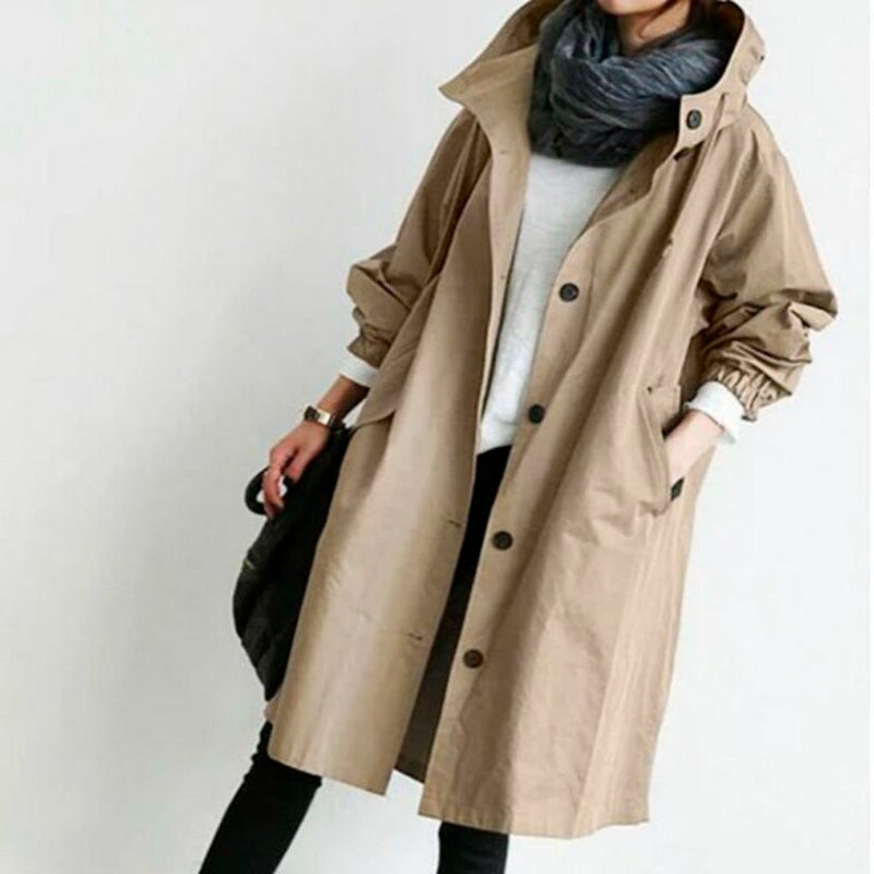 Jaqueta Feminina Anne com Capuz Frio 2022 G8P2 Casa Tech Loja Khaki PP 