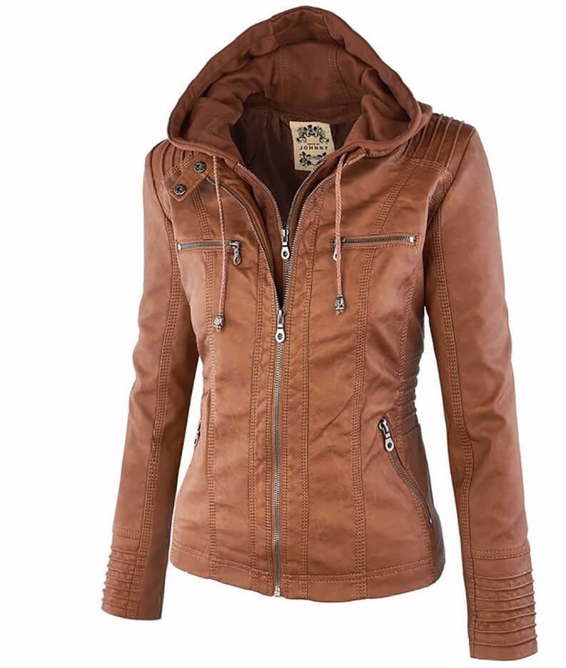 Jaqueta Feminina de Couro - Stylish Woman G5P11 - Jaqueta Feminina de Couro - Stylish Woman Casa Tech Loja 