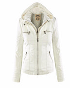 Jaqueta Feminina de Couro - Stylish Woman G5P11 - Jaqueta Feminina de Couro - Stylish Woman Casa Tech Loja Branco PP 