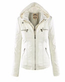 Jaqueta Feminina de Couro - Stylish Woman G5P11 - Jaqueta Feminina de Couro - Stylish Woman Casa Tech Loja Branco PP 