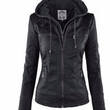 Jaqueta Feminina de Couro - Stylish Woman