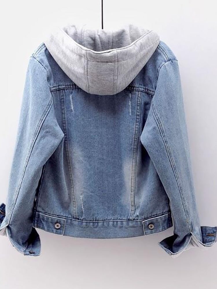 Jaqueta Jeans Feminina com Pelo JCF17 - Jaqueta Jeans Feminina com Pelo Casa Tech 