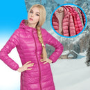 Jaqueta Longa Feminina Forrada com Plumas JCF09 - Jaqueta Longa Feminina Forrada com Plumas Casa Tech 