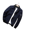 Jaqueta Masculina Bomber com Ziper G10P10 - Jaqueta Masculina Bomber com Ziper Casa Tech Loja Azul Escuro P 