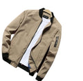 Jaqueta Masculina Bomber com Ziper G10P10 - Jaqueta Masculina Bomber com Ziper Casa Tech Loja Khaki P 