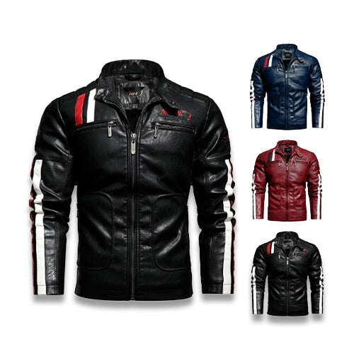 Jaqueta Masculina de Couro para Motoqueiros JCM20 - Jaqueta Masculina de Couro para Motoqueiros Casa Tech 