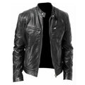 Jaqueta Masculina de Couro Vintage 0 Casa Tech Preto P 