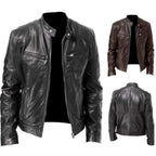Jaqueta Masculina de Couro Vintage JCM27 - Jaqueta Masculina de Couro Vintage Casa Tech 