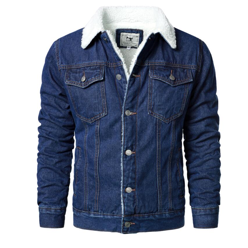 Jaqueta Masculina Jeans Forrada com Pelo JQM03 - Jaqueta Masculina Jeans Forrada com Pelo Casa Tech Loja Azul P 