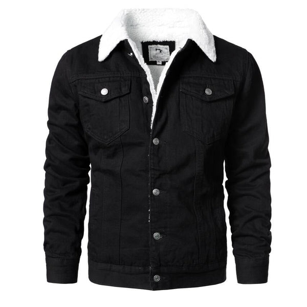 Jaqueta Masculina Jeans Forrada com Pelo JQM03 - Jaqueta Masculina Jeans Forrada com Pelo Casa Tech Loja Edição Especial P 