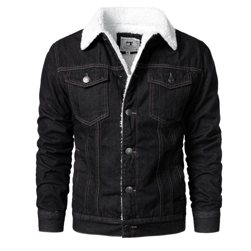Jaqueta Masculina Jeans Forrada com Pelo JQM03 - Jaqueta Masculina Jeans Forrada com Pelo Casa Tech Loja Preto P 