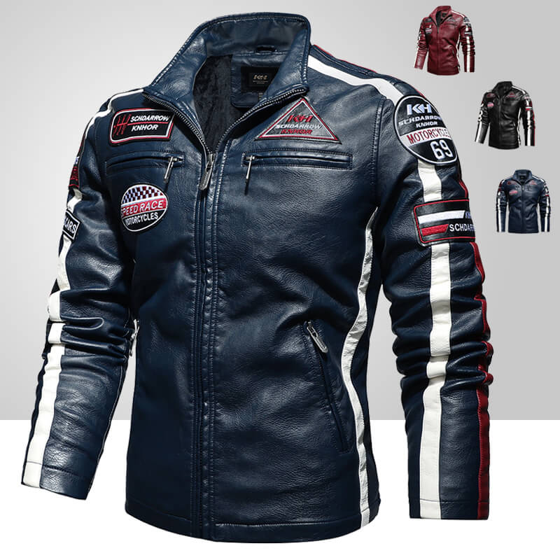 Jaqueta Motoqueiro Masculina Couro JCM03 - Jaqueta Motoqueiro Masculina Couro Casa Tech 